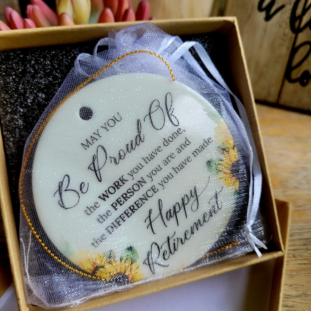Elegant Retirement Keepsake Plaque